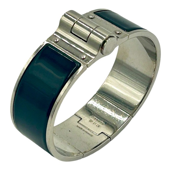 Hermès Enamel Charniere Uni Wide Hinged Bracelet - Picture 4 of 11